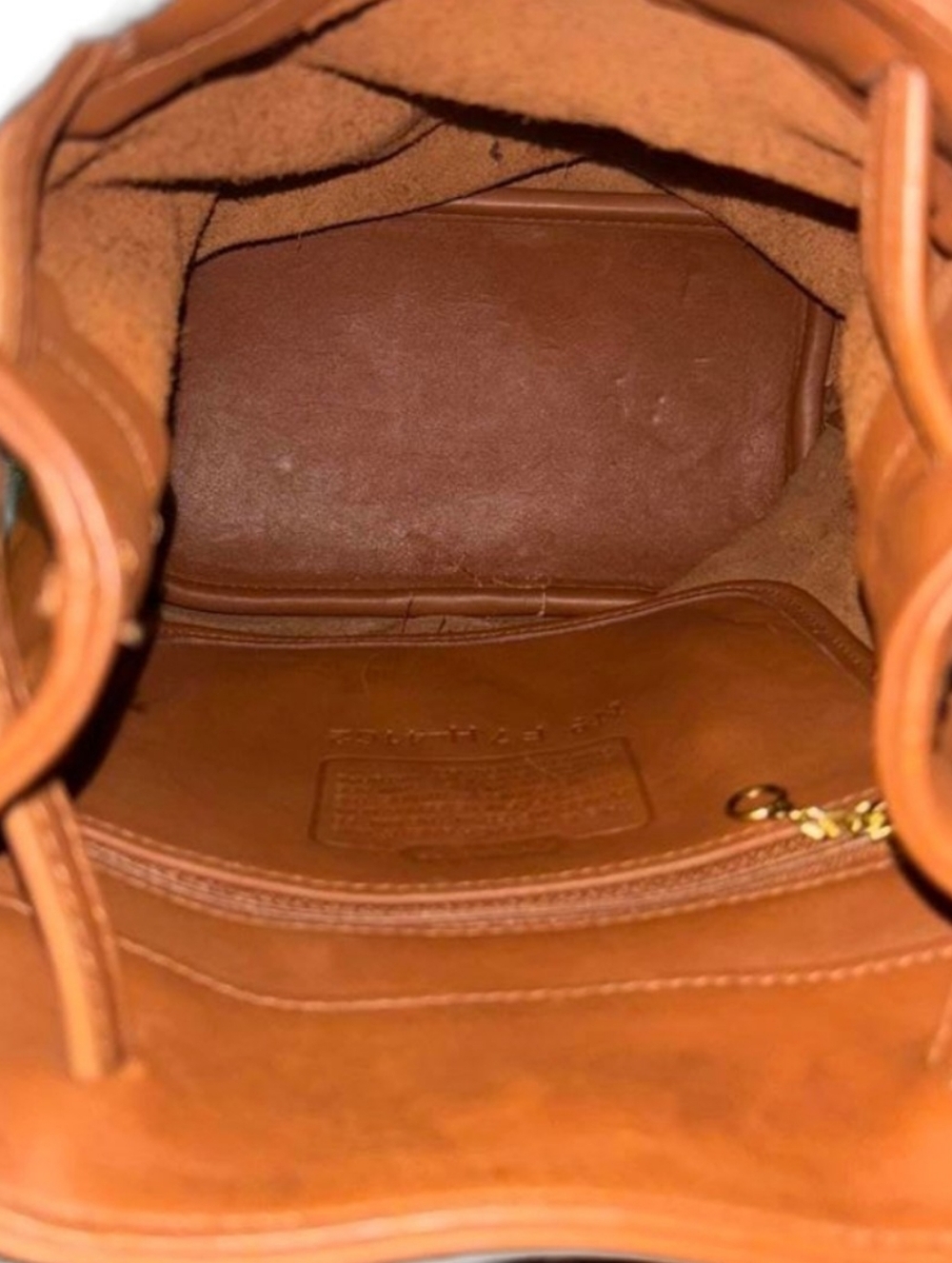 Coach Vintage 4162 Belted British Tan Leather Slingpack Backpack Bag - Picture 6 of 8